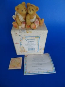 Cherished Teddies "' Heart To Heart'' Figurine NIB. COA. - Afbeelding 1 van 12