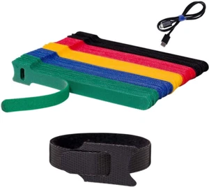 100 PCS Multi-Color Reusable 6" Cable Ties for Easy Cord Management - Photo 1/12