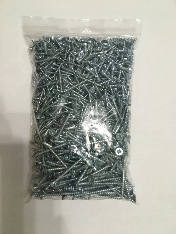 H&H 1kg 1000G MIXED IN THE PACK OF ZINC MULTI PURPOSE POZI WOOD SCREWS 15mm to 50mm