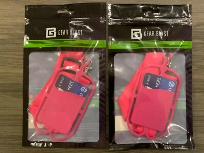 Two 2x GEAR BEAST Cell Phone Lanyard - Universal Neck Phone Holder w/Card Pocket - Image 1 of 2