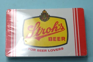vtg NOS Deck Stroh's Beer Playing Cards Factory Sealed - Picture 1 of 2