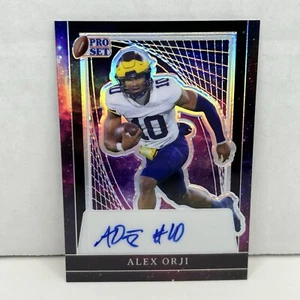 2024 Leaf Pro Set Metal Alex Orji Galaxy Rookie RC Auto 1/1 Michigan Wolverines - Picture 1 of 3