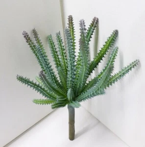 Set of 2 Artificial Plastic Plants Gray Cactus Home Succulents Grass (#123) - Picture 1 of 4