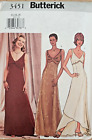 B3451 Sewing Pattern Misses' Evening Gowns Dresses Size 14-18 Butterick 3451