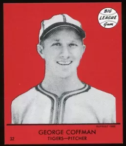 1941 Goudey (ristampa rossa 1988) #32 George Coffman Detroit Tigers - Foto 1 di 2