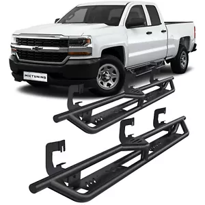 2x Running Boards Side Steps for Chevy Silverado/GMC Sierra 1500 2500HD 2007-18 - Picture 1 of 8
