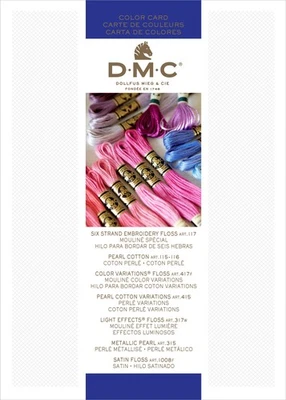 3 Pack - DMC Needlework Threads Printed Color Card- - COLORCRD - Image 1 of 4