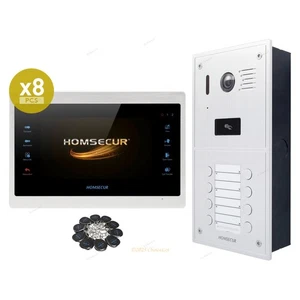 HOMSECUR 7" Video Türsprechanlage Gegensprechanlage Auto Aufnahme 8 Familien HD - Picture 1 of 9