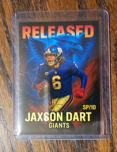 2025 Jaxson Dart SP/10 New York Giants Rookie Custom Parody Card - Bild 1 von 2