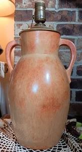 Roseville Tourmaline Vase Lamp, A-444-12" 12" Pottery Height Vintage Art Pottery - Picture 1 of 7