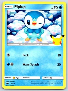 Piplup - 20/25 - McDonald's 25th Anniversary Promos 020/025 Pokemon Card NM - Picture 1 of 2