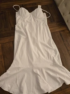 Georgie Krepp Midikleid Weiß Large - Bild 1 von 9