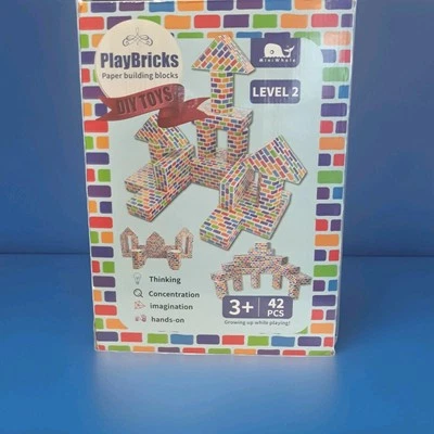 Cardboard Building Blocks Extra Thick Playbricks for Children 3+, 42 Pieces New  - Image 1 of 4