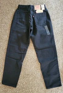 Vintage Y2K Levis 550 Relaxed Tapered Leg 12 Medium Womens Black USA - Picture 1 of 4