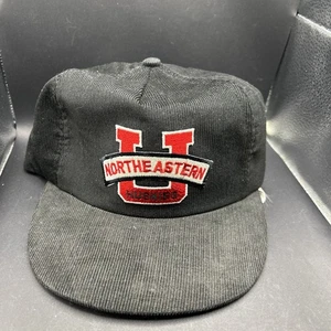 Vintage Northheastern University Cord schwarz Snapback Mütze - Bild 1 von 2
