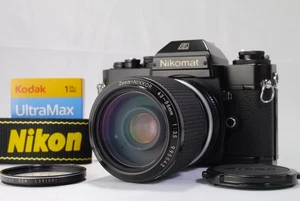 [Exc+5] Nikon Nikomat EL schwarz 35 mm Spiegelreflexkamera mit Zoom-Nikkor 43–86 mm f/3,5 Objektiv JAPAN - Bild 1 von 17