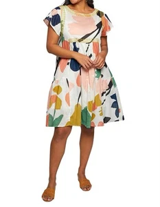 Adrift Dress Womens Dixie Smock 100% Cotton Size XL Boho Oversized RRP $145 - Picture 1 of 11