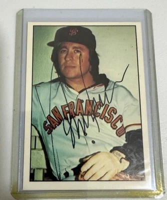 SSPC 1975 # 111 Bobby Murcer Giants Yankees autografiado DEC- 2008 firmado automático AU Foto 1 de 2