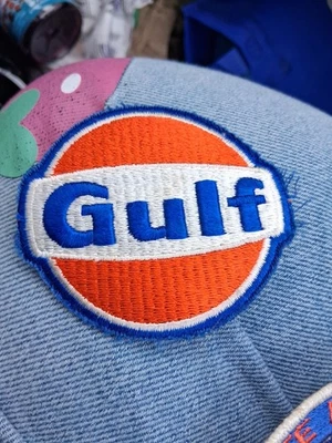 Vintage Gulf Gasoline Blue White & Orange Embroidered Logo Patch 2.25" Wide Neat - Image 1 of 2