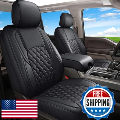 Fundas de asiento delanteras de cuero Huidasource Tacoma ajuste personalizado 16-23 doble/cabina doble azul Foto 1 de 4