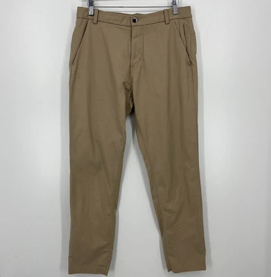 Pantalones chinos Lululemon para hombre talla 32 beige pierna recta frente plano lisos Foto 1 de 4