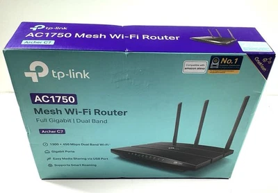 TP-Link Archer C7 AC1750 WLAN Dual-Band Gigabit Router mit Netzteil - Bild 1 von 4
