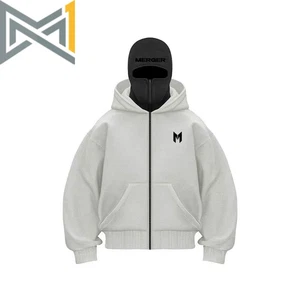 Double Hooded Zipper Cardigan Men Women Winter High Street Loose Couple Jacket I - Bild 1 von 35