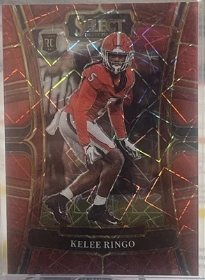 2023 Select Draft Picks Kelee Ringo RC Red Lazer #25 Georgia EAGLES ROOKIE - Image 1 of 2