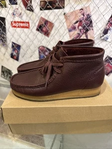 Clarks Originals Wallabee Gr. 8 M Stiefeletten Leder Kreppsohlen Burgund - Bild 1 von 8