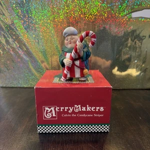 DEPT 56 Merry Makers Calvin the Candycane Striper #93912 Old Store Stock mit Box - Bild 1 von 4