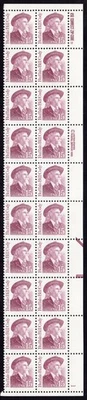 Scott #2177b Buffalo Bill Cody Plate Block of 20 Stamps - MNH P#1 LR #1 - Image 1 of 2