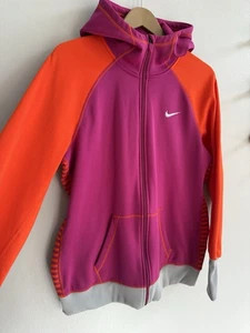 Nike Therma-Fit Full Zip Hooded Colorblock Jacke Damen XL Pink Orange Taschen - Bild 1 von 11