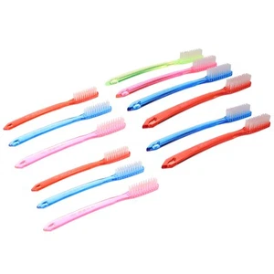12 Pcs Super Bristle Toothbrush Child Travel Hard Bristles Adult Extra Firm - Picture 1 of 12