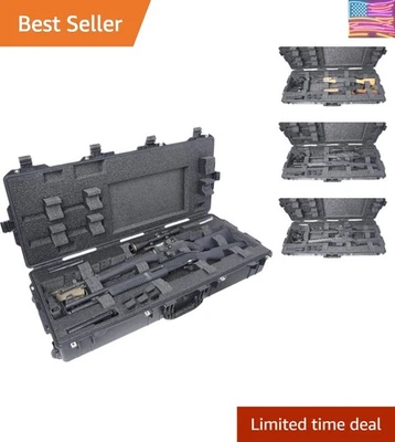 Estuche compacto impermeable para 2 rifles, 3 pistolas y accesorios - Listo para viajar Foto 1 de 4