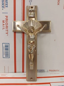 VINTAGE Kruzifix Pfarrer 11 religiöse christlich katholische Dekor Bronze Cooper - Bild 1 von 5