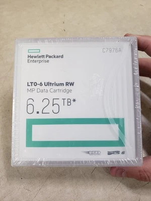 Carro de datos Hewlett-Packard Enterprise HP C7976A LTO 6 Ultrium (2,5/6,25 TB) MP RW Foto 1 de 4