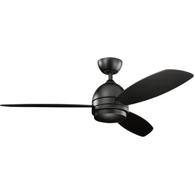 Kichler Lighting 330002SBK Vassar Indoor Ceiling Fan Satin Black - Image 1 of 4