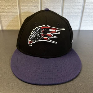 New Era 59FIFTY Universidad del Niágara Águilas Púrpura Bandera EE. UU. Sombrero Talla 7 1/2 Ajustado - Imagen 1 de 16
