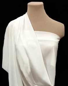 Krepp Georgette Stoff cremeweiß 60" BTY KLEIDUNG, HALBTRANSPARENT - Bild 1 von 11