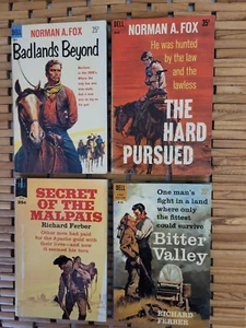 4 Beautiful Dell Paperback Westerns 1959-1963 1st First Editions Ferber Fox HTF - Imagen 1 de 5