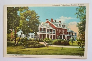 Harrison IN Indiana Hospital at Ft. Benjamin Vintage Postcard K2 - Picture 1 of 2
