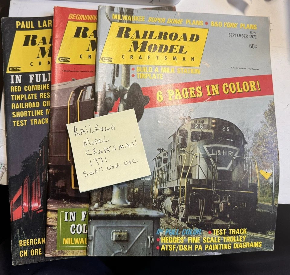 Railroad model craftsman 1971 three issues - Image 1 of 1