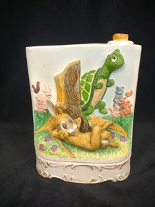 Vintage Harr & Tortoise Music Box Decanter Story Book Fred Lammert porcelain - Picture 1 of 12