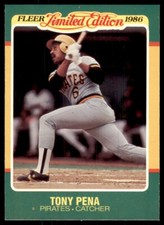 1986 Fleer Limited Edition Tony Pena Pittsburgh Pirates #34