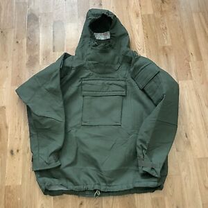 Vintage 80’s Seyntex Belgian Army Smock Jacket Large Hooded Anorak Military Hood