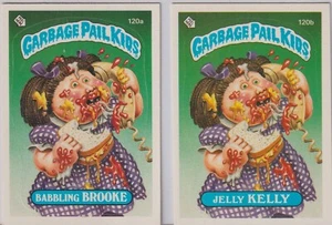 TOPPS 1986 GPK: SERIES 3 - BABBLING BROOKE # 120a/JELLY KELLY # 120 b - Picture 1 of 2