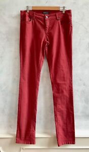 ONLY Red Denim Low Skinny Retro Jeans Trousers Large (Waist 42cm's laid flat)