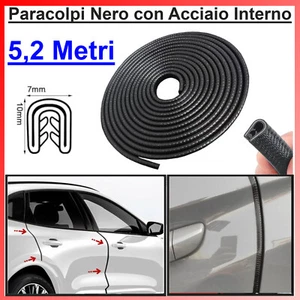 Salvaporta Paracolpi Nero per Protezione Portiera Auto Profilo a U Gomma 5,2 mt - Foto 1 di 5