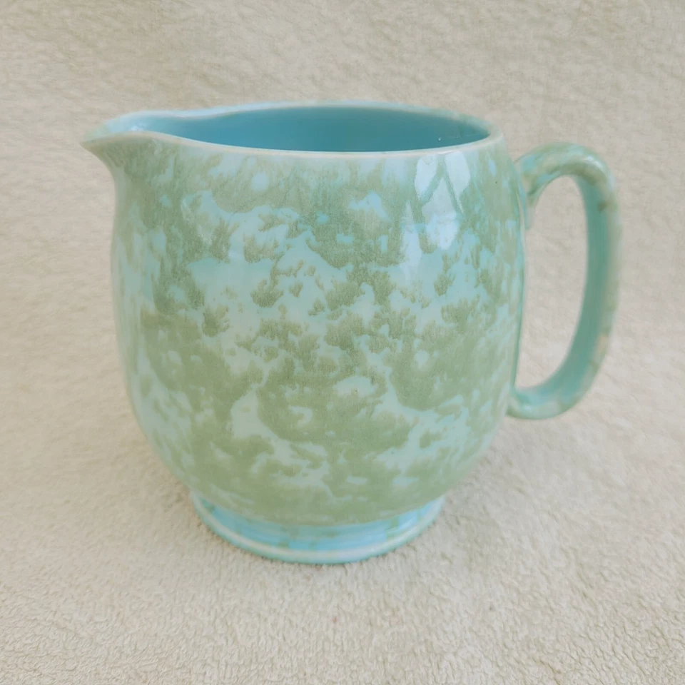 Vintage James Sadler Green mottled Patterned large Jug 10 x 7cm - image 1 of 4