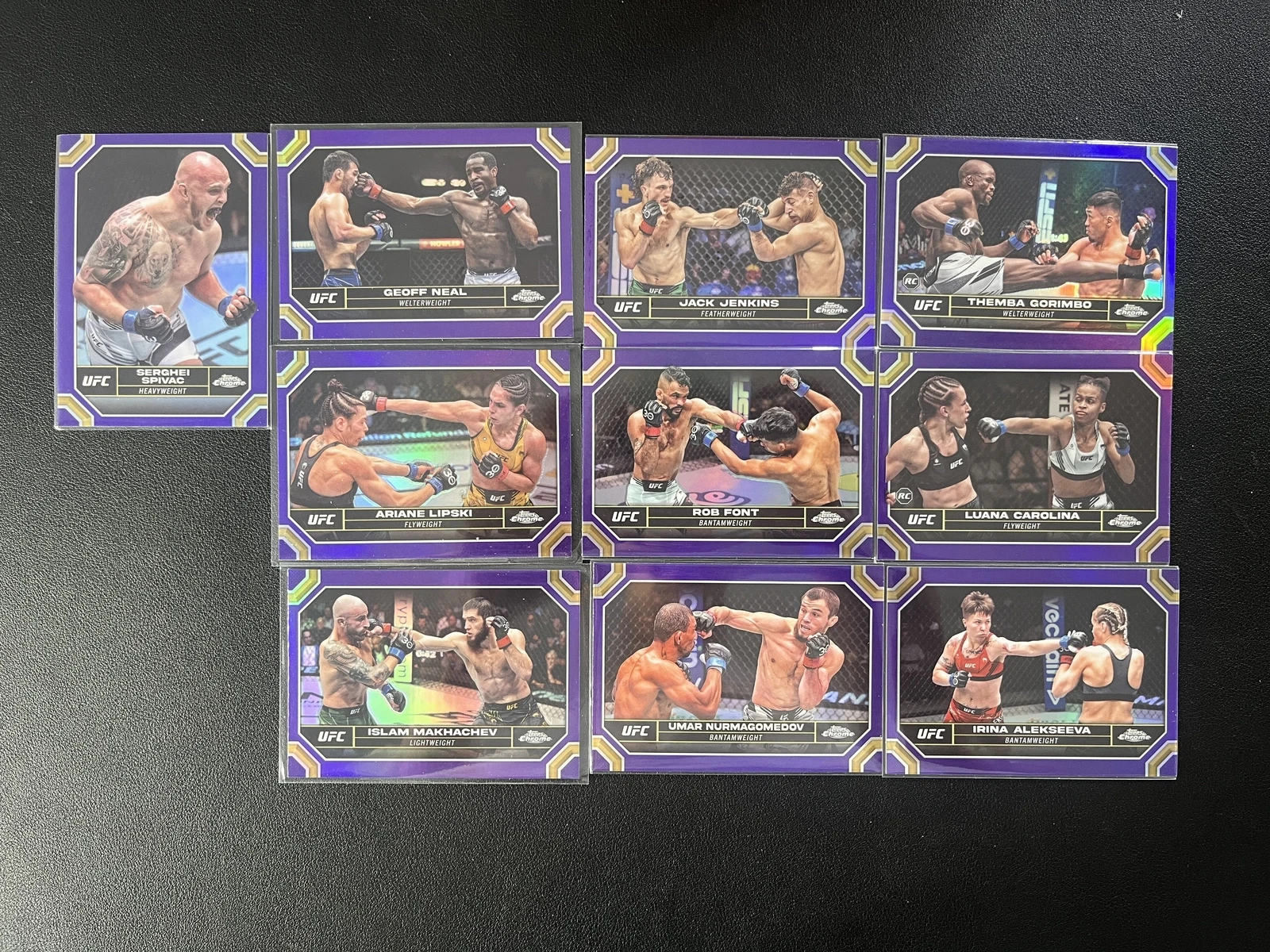 2024 Topps Chrome UFC Lot*10 Purple Rob Font Islam Makhachev Geoff Neal MDK1C